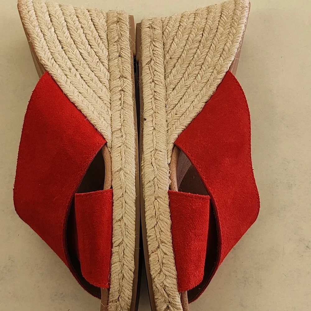 Picon Calzados Leather Espadrille Wedge Shoes 9.5 Handmade in Spain